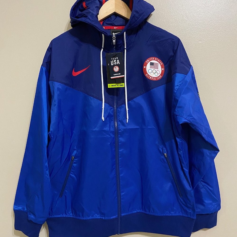 Nike Sportwear Team USA Olympic Windrunner Jacket Blue Men's CK5813-455 NEW
